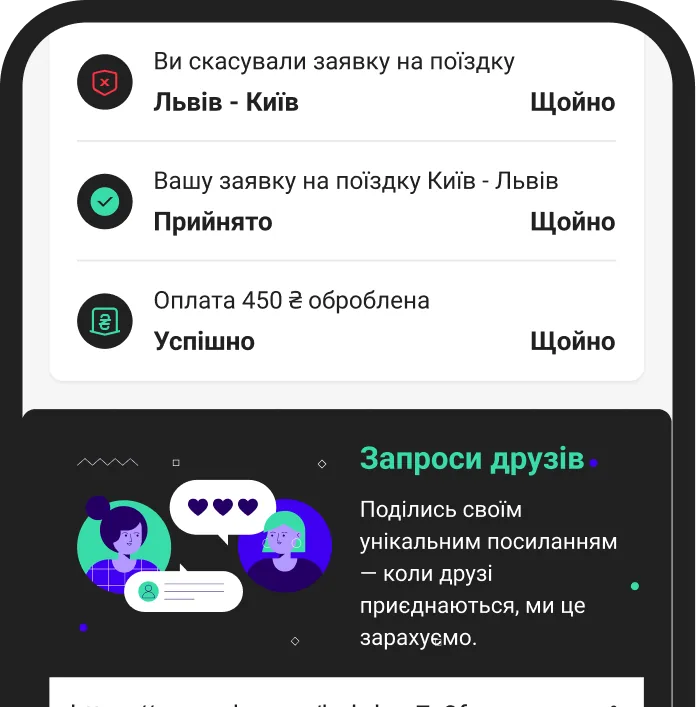 Додаток RideSafe - сповіщення та звернення щодо безпеки
